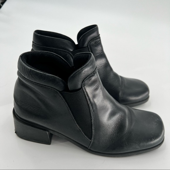 Spring Step black leather boots shoes size 6 - Picture 1 of 10